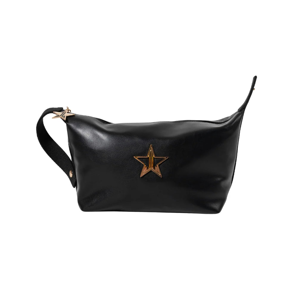 Faux Leather Snap Clip Bag